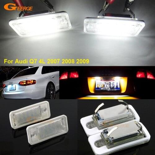 For Audi Q7 4L 2007 2008 2009 Excellent Ultra bright Smd Led License plate lamp light lamp No OBC error car Accessories