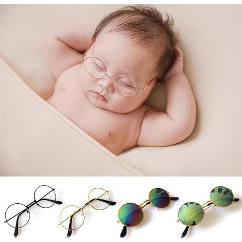 Newborn Baby Mini Glasses Boy Funny Gentleman Sunglasses Photography Props Photo Studio Newborn Birthday Shooting Photo Props
