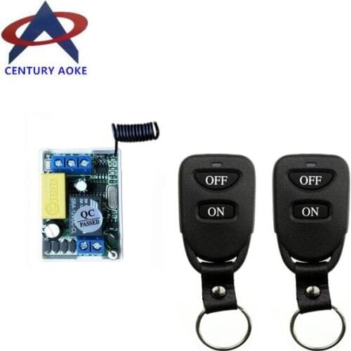 Mini RPWM AC 220 V 10 A 1 channel 2* Transmitter + 1* Receiver Learning code Simple operation 315/433MHZ