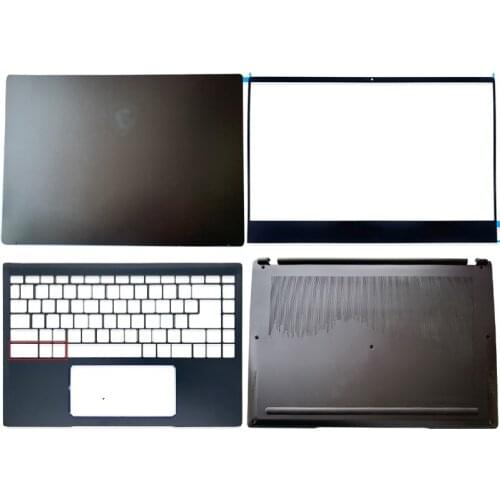 NEW Laptop LCD Back Cover/Front Bezel/Palmrest/Bottom Case for MSI Prestige 14 P14 MS-14C1 Notebook Computer Case Black Pink