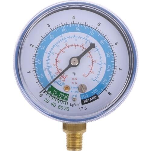 New Air Conditioner R410A R134A R22 Refrigerant Low Pressure Gauge PSI KPA Blue Drop Ship