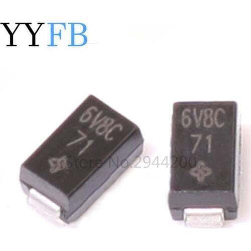 New SMAJ6.8CA SMA Silkscreen 6V8C TVS Transient Suppression Diode 6.8V SMD