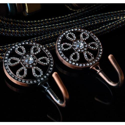 One pair curtain wall hook European modern floral exquisite diamond curtain accessories buckles curtain tieback Holdbacks M222