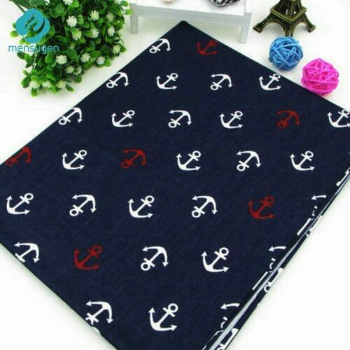 Half meter 50cm*160cm Anchor Printed Cotton Fabric For decoration,Sewing,Patchwork,Cushions,Bedding Textile And Quilting Crafts