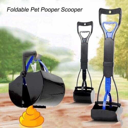 Pet Dog Pooper Scooper 80cm Long Handle Portable Dog Cat Poop Shovel Pick Up Cleaner for Pet Waste Picker Outdoor Cleaning Tools