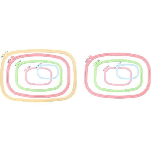 4/5Pcs Adjustable Embroidery Hoop Cross-Stitch Sewing Frame Loop DIY Craft