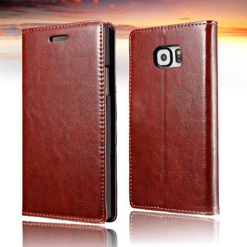 S6 Edge Case Cover Leather PU Luxury Retro Coque Stand Phone Case Fundas For Samsung Galaxy S6 edge Flip Case Cover Book Style