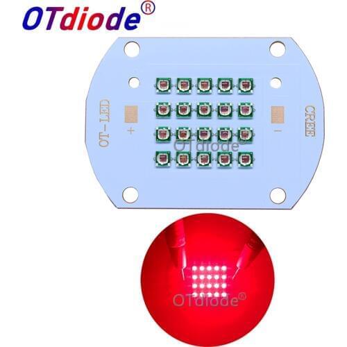 High Power LED Chip 660nm Deep Red LED Grow Light 660 nm 50W 60W COB Emitter+Driver+heatsink+cooler+lens reflector