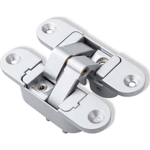 2Pc/Set Three-dimensional Invisible Door Hinges Wooden Door Folding Blind Doors Cross 180° Inside and Outside Open Hidden Hinges