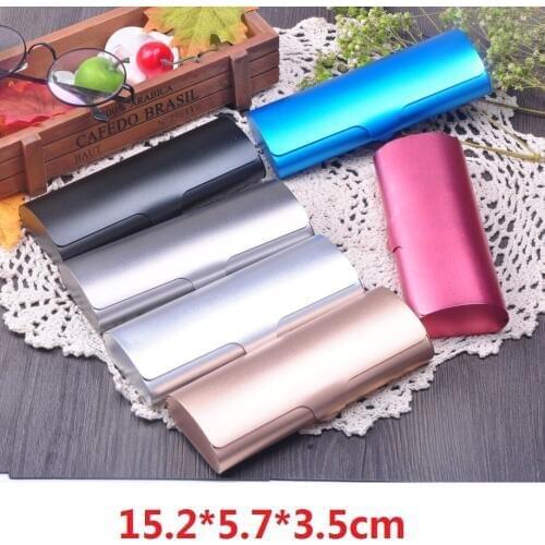Vazrobe Aluminum Glasses Box Men Women Strong Sunglasses Cases Colorful Hard Storage for Eyewear Spectacles Black Silver Boxes