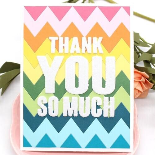 Zigzag Chevron Strips Metal Cutting Dies Stencils for DIY Scrapbooking Decorative Embossing DIY Paper Cards