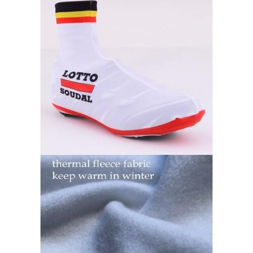 WINTER FLEECE THERMAL 2019 LOTTO SOUDAL TEAM Cycling Shoe Cover Sneaker Overshoes Lycra Road Bicycle Bike MTB Cycling Shoe Cover