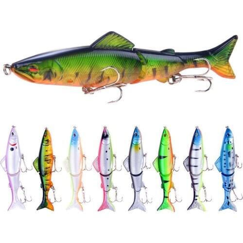 1PCS 18g/13cm Multi-section Fishing Lures ABS Sinking Luya Hard Fishhook Simulation Bait 3D Fish Artificia Fishing Accessories