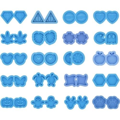 20 Models/cartoon Animal Fruit Leaf Earrings Resin Silicone Mold DIY Epoxy Resin Jewelry Mold Handicraft Accessories