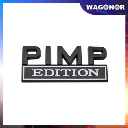 2021 New Arrival 80x30mm Car Sticker Badges Character Car Emblem For Chevy Ford PIMP EDITION Truck 3D Sticker Car Styling Decals