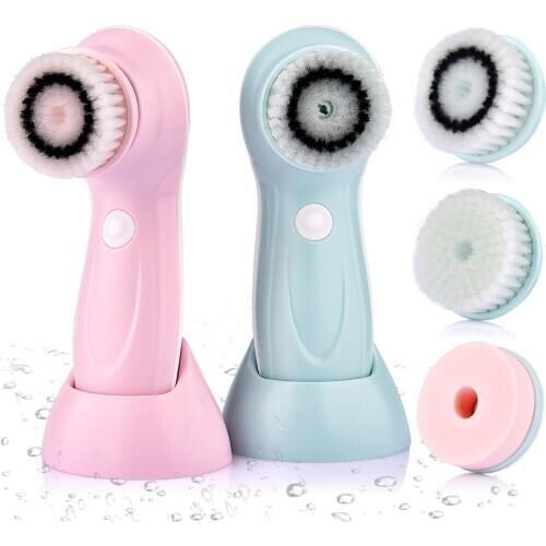 3 in 1 Electric Facial Cleanser Wash Face Cleaning Machine Skin Pore Cleaner Body Cleansing Massage Beauty Massager Clean Tools