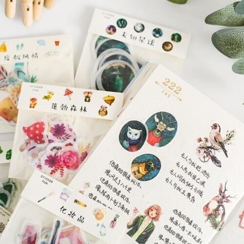 32 Pcs/Pack Kawaii Japanese Mint Catoon Decoracion Diary Christmas Stickers Scrapbooking Stationery Sticker Student Supplies