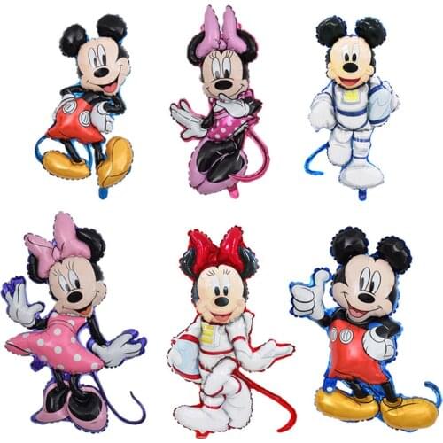50pcs Foil Mickey Minnie Mouse Balloons Cartoon Mickey Theme Birthday Party Decoration Kids Cartoon Toys Baby Shower Globos Ball