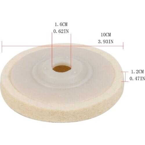 4 Inch Wool Felt Polishing Wheel 12mm Height Angle Grinder Abrasive Buffing Disc 23GB