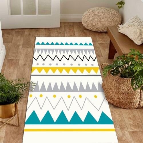 White color Blue Yellow Black Mountain Sun patterned modern carpet rug free shipping soft textured carpet
