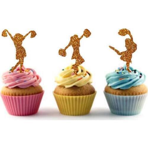 Glitter Ballerina Birthday Ballet Girls baby shower birthday cupcake toppers party cake decoration doughnut food picks