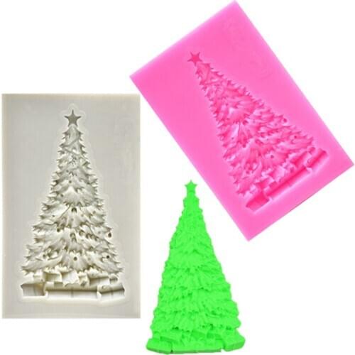 DIY Christmas Trees Sugar Craft Silicone Mold Fondant Mold Cake Decorating Tools Moulds Kitchen Decorating DIY Tools