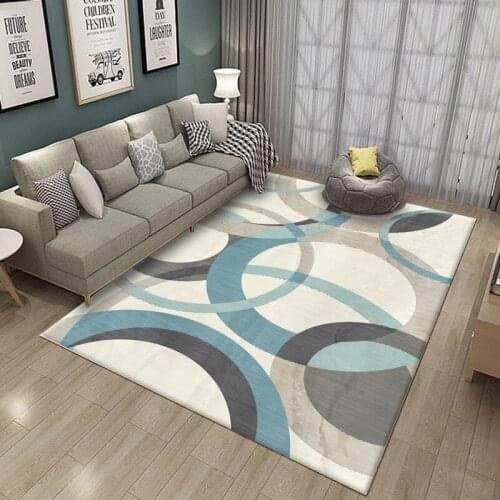 Geometric Modern Light Luxury Simple Carpet Living Room Bedroom Bedside Carpet Floor Mats Nordic Household Carpets Can Be Custom