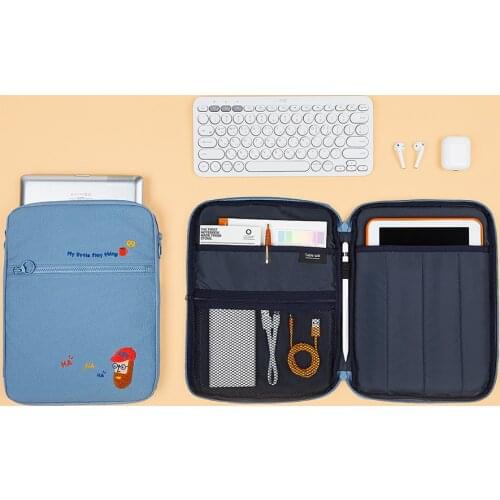 Canvas Tablet Case for Apple Ipad 9.7 10.2 10.5 Pro 11 Inch Soft Liner Bag Protable Protective Cover Cable Chager Store Pouch