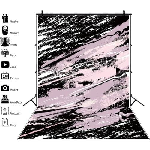 Laeacco Gradient Grunge Wall Black White Black Gray Protrait Photography Background Photographic Backdrop For Photo Studio