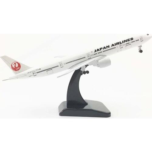 20cm Aircraft Boeing 777 Japan Airlines Alloy Plane B777 with Wheel Model Toys Children Kids Gift for Collection Decorations