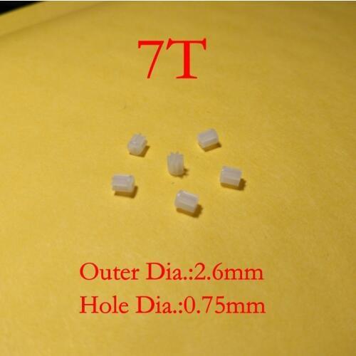 7T 7 Teeth Motor Gear 2.6mm For 0.8mm Shaft Small Gear X4 RC Helicopter Quadcopter Model DIY Spare Parts Accessories