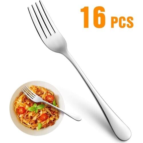 Set Of 16 Top Food Grade Stainless Steel Silverware Forks Table Forks Flatware Bento Box Accessories Articoli Per La Tavola