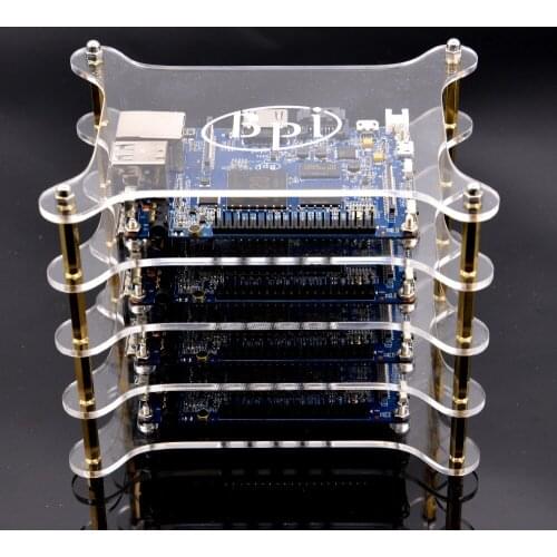 Newest Good quality four- layer Acrylic clear case/Box compatible with Banana Pi M1,M1+,M2,M3 Board