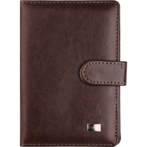 50PCS / LOT Short PU Leather Passport Cover For Women Men Leather Passport Wallet Purse