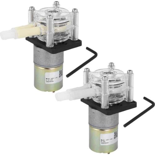 DC 12V 24V Peristaltic Self Priming Pump Stainless Steel Wheel Frame With PC Transparent Head And DC Motor Dosing Pump