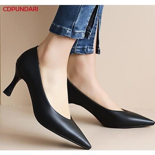 Sexy Pointed Toe Stiletto High Heels Pumps Ladies Spring Summer Shallow Office Shoes Plus Size Tacones Mujer Escarpins Femme