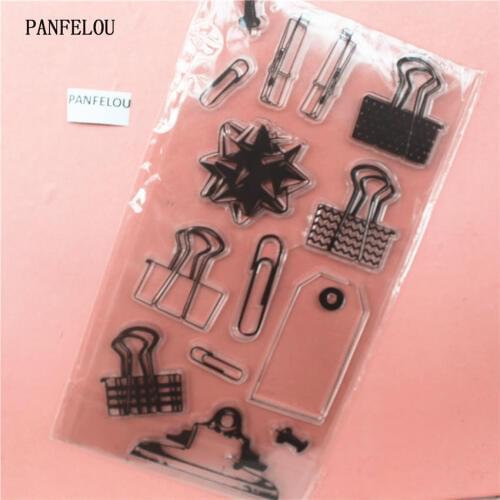 PANFELOU Book clip Transparent Clear Silicone Stamp/Seal for DIY scrapbooking/photo album Decorative clear stamp sheets