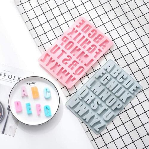 Silicone Baking Mold Chocolate Decoration Handmade Letters Heart Shape Candy Biscuit Muffins Soaps DIY Tool