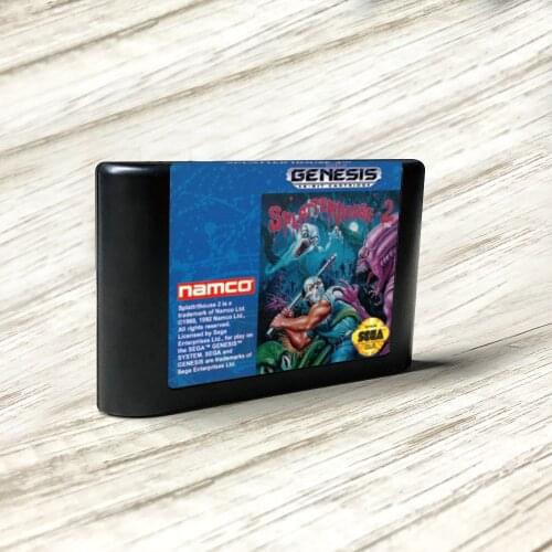 Splatterhouse 2 - USA Label Flashkit MD Electroless Gold PCB Card for Sega Genesis Megadrive Video Game Console