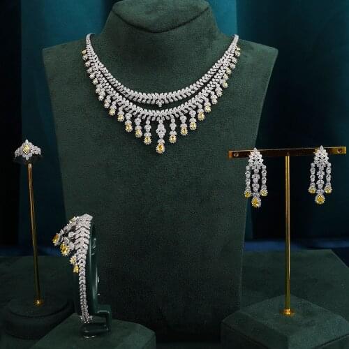 TIRIM Dubai Bridal Zirconia Jewelry Sets for Women Party Luxury Charm Nigeria CZ Crystal Wedding Engagement Bridal Accessories