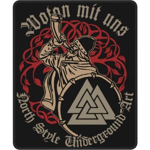 Viking North Style Wotan Mit Uns Vintage Mouse Pad Antislip MousePad Natural Rubber Office Home Deco Mat