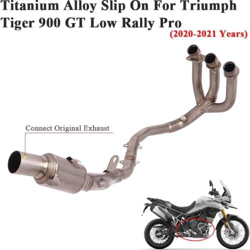 Titanium Alloy Slip On For Triumph Tiger 900 GT Low Rally Pro Motorcycle Connect Original Exhaust Escape Modify Front Link Pipe