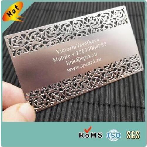 High Quality Fashion Stainless Steel Metal Visit Card Custom Metal VIP Business Cards