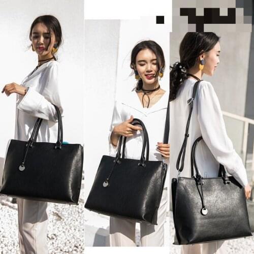 High Quality Ladies Notebook Totes Laptop Shoulder Messenger Bag Multifunctional Business & Leisure Bags Black