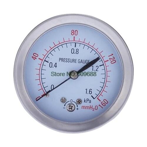 YE-60Z Axial Diaphragm Pressure Gauge 0~6KPA Film Box Pressure Gauge Gas Meter Natural Gas Meter