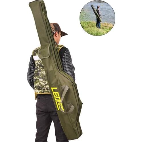 1m/1.5m Fishing Rod Storage Bag Durable Waterproof Fishing Rods Holder Protective Case Lures Tackle Gear Single Shoulder Bags