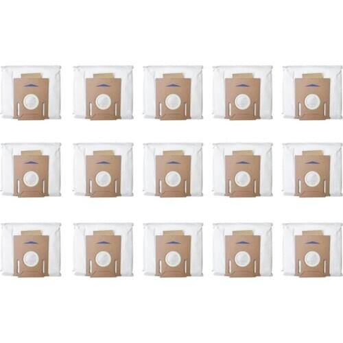 15Pcs for ECOVACS DEEBOT OZMO T8 Robot Vacuum Cleaner High Capacity Leakproof Dust Bag Replacement Accessories Parts Kit