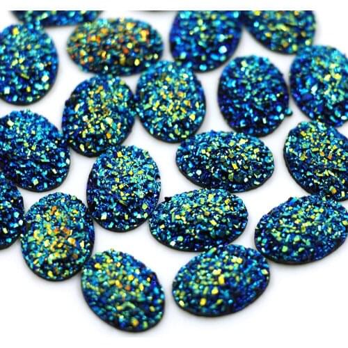 20Pcs/Lot Oval Flat Back Rhinestones 13x18mm Crystal AB Resin Crystal Rhinestone For Clothes,Bags,Shoes
