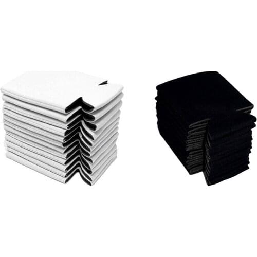 20PCS Neoprene Beer Can Cooler Drink Cup Bottle Sleeve Insulator Wrap Cover New White & Black