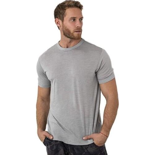 2020 Mens Merino Wool T Shirt Base Layer Wool Tee Men 100% Merino Wool Shirt 170gram Wicking Breathable Anti-Odor Size S-XXL